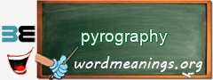 WordMeaning blackboard for pyrography